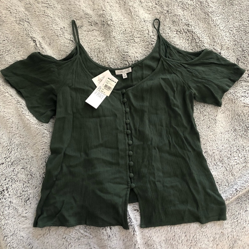 NEW Patrons of Peace Cold Shoulder Top